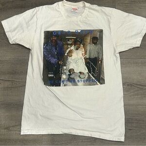 Supreme White Short Sleeve Tee with Vintage Graphic